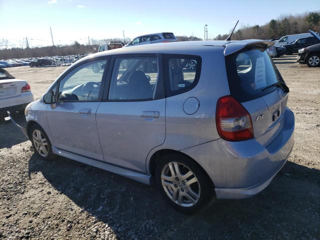 JHMGD38698S002227 - 2008 HONDA FIT SPORT BLUE photo 2