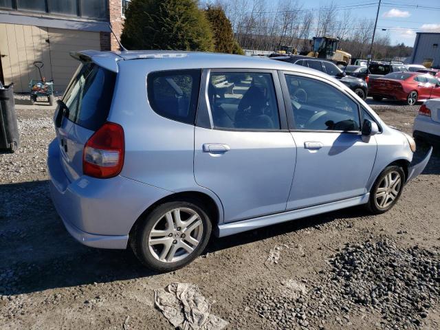 JHMGD38698S002227 - 2008 HONDA FIT SPORT BLUE photo 3