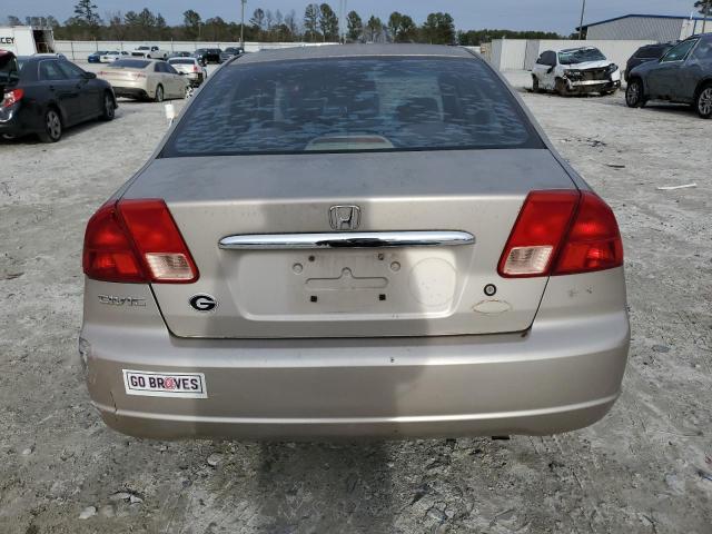 2HGES26771H614218 - 2001 HONDA CIVIC EX TAN photo 6