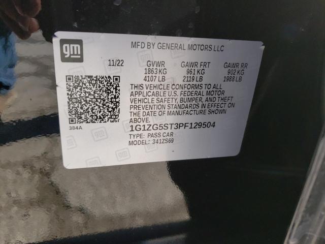 1G1ZG5ST3PF129504 - 2023 CHEVROLET MALIBU RS BLACK photo 12