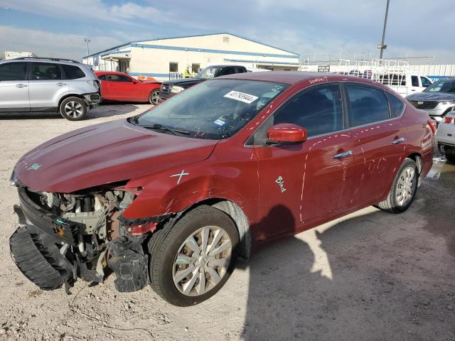 3N1AB7APXHY218597 - 2017 NISSAN SENTRA S RED photo 1