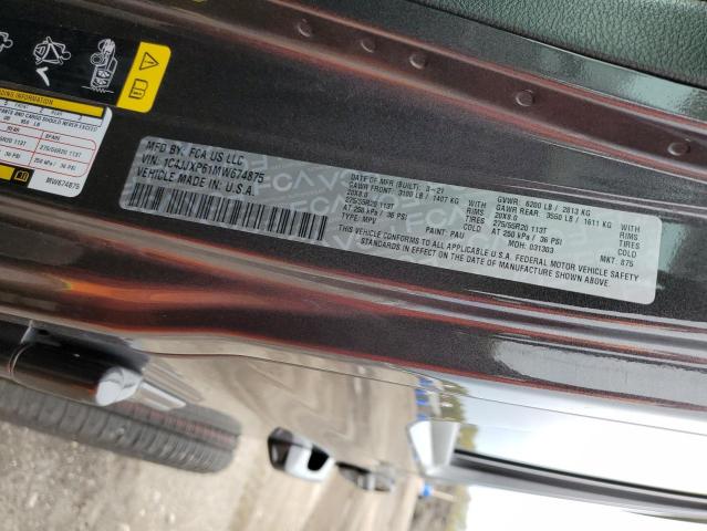 1C4JJXP61MW674875 - 2021 JEEP WRANGLER U SAHARA 4XE GRAY photo 13