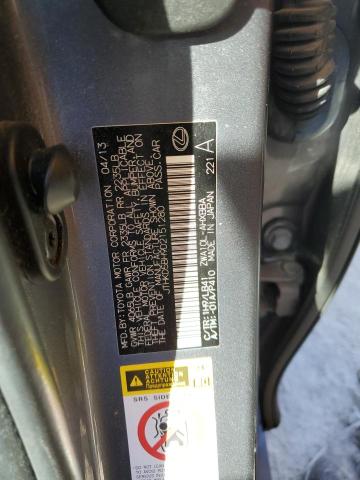 JTHKD5BH9D2151280 - 2013 LEXUS CT 200 GRAY photo 13