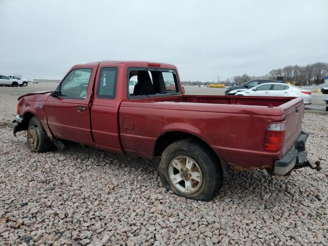 1FTYR15E24PA49197 - 2004 FORD RANGER SUPER CAB MAROON photo 2