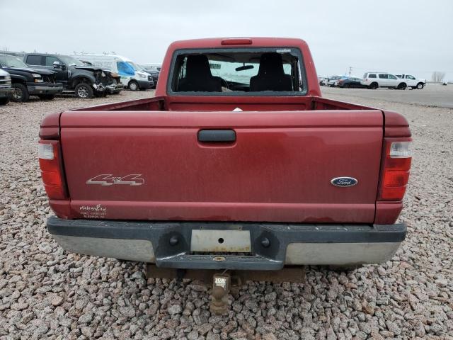 1FTYR15E24PA49197 - 2004 FORD RANGER SUPER CAB MAROON photo 6