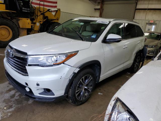 5TDKKRFH2GS144872 - 2016 TOYOTA HIGHLANDER XLE WHITE photo 1