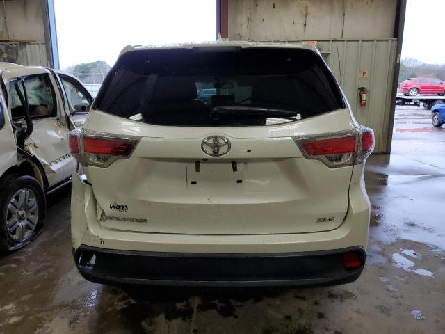 5TDKKRFH2GS144872 - 2016 TOYOTA HIGHLANDER XLE WHITE photo 6