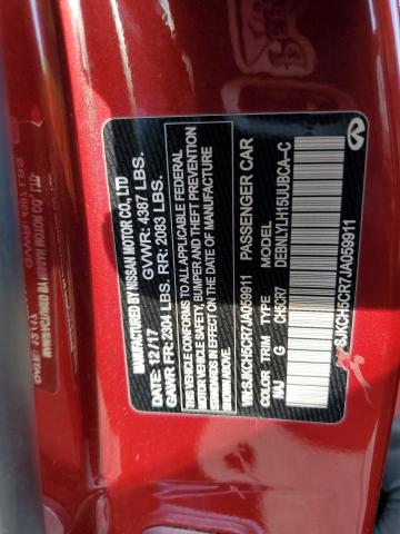 SJKCH5CR7JA059911 - 2018 INFINITI QX30 BASE RED photo 13