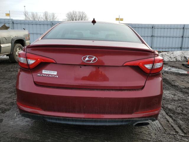 5NPE24AF6FH001191 - 2015 HYUNDAI SONATA SE RED photo 6