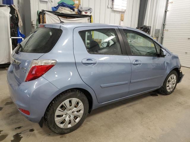 VNKKTUD31EA010394 - 2014 TOYOTA YARIS BLUE photo 3