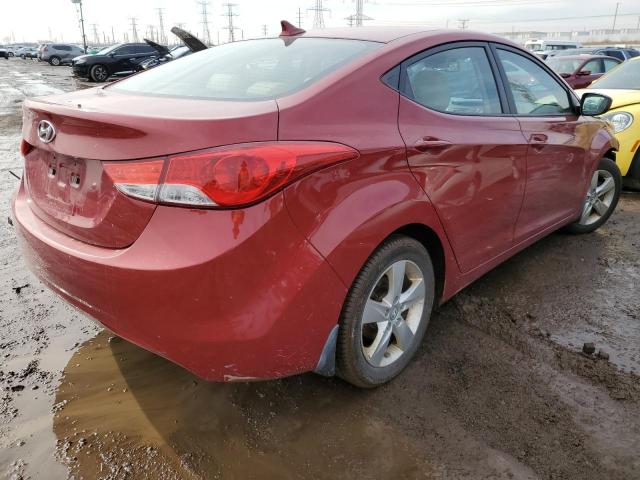 KMHDH4AE2DU633279 - 2013 HYUNDAI ELANTRA GLS RED photo 3