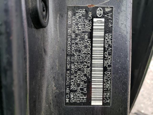 JTDBL40E09J042341 - 2009 TOYOTA COROLLA BASE GRAY photo 12