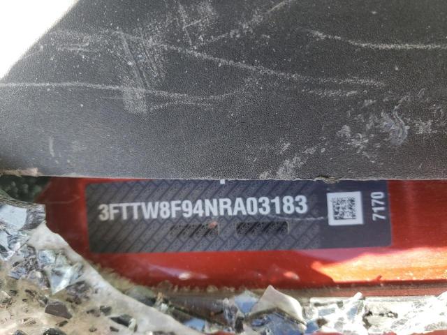 3FTTW8F94NRA03183 - 2022 FORD MAVERICK XL RED photo 13