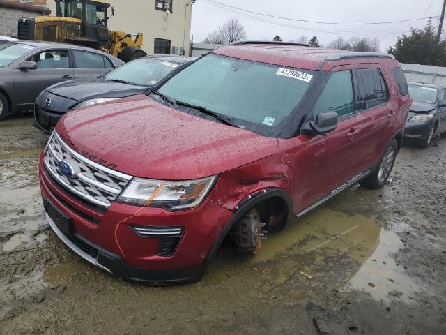 1FM5K8D85JGA50203 - 2018 FORD EXPLORER XLT RED photo 1