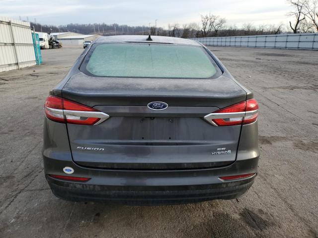 3FA6P0LU9KR154882 - 2019 FORD FUSION SE GRAY photo 6