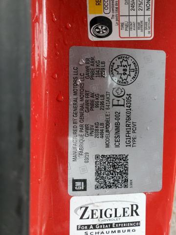 1G1FH1R76K0143054 - 2019 CHEVROLET CAMARO SS RED photo 13