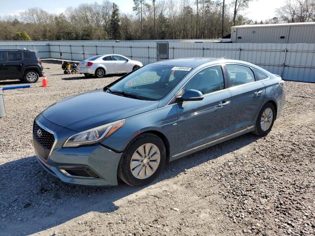 KMHE24L18GA041827 - 2016 HYUNDAI SONATA HYBRID BLUE photo 1