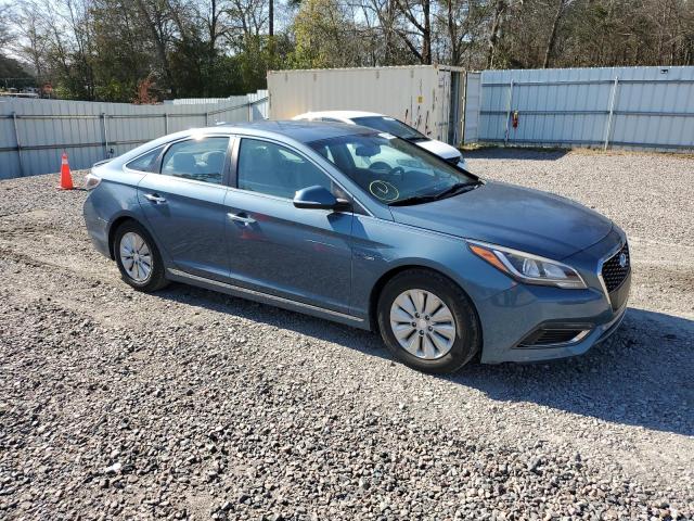 KMHE24L18GA041827 - 2016 HYUNDAI SONATA HYBRID BLUE photo 4