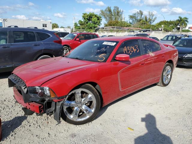 2C3CDXHG6DH526666 - 2013 DODGE CHARGER SXT RED photo 1