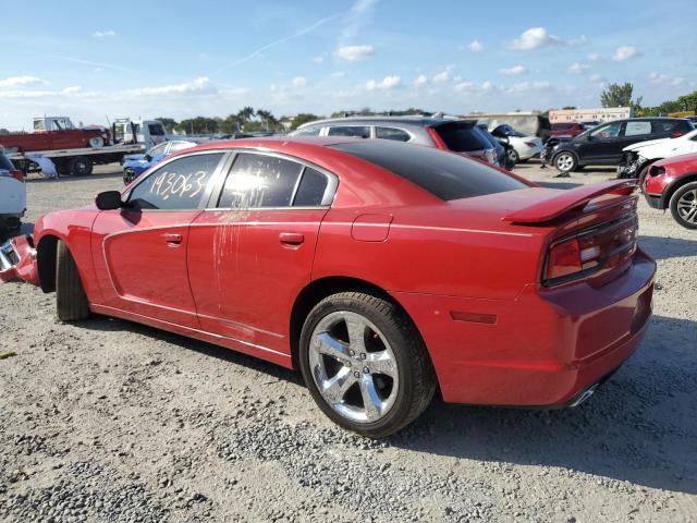 2C3CDXHG6DH526666 - 2013 DODGE CHARGER SXT RED photo 2