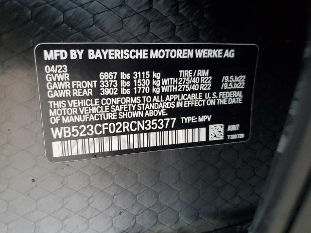 WB523CF02RCN35377 - 2024 BMW IX XDRIVE50 BLACK photo 14