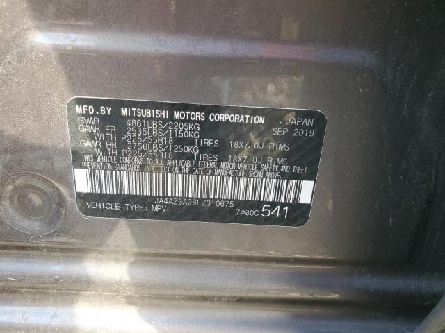 JA4AZ3A36LZ010675 - 2020 MITSUBISHI OUTLANDER SE GRAY photo 13