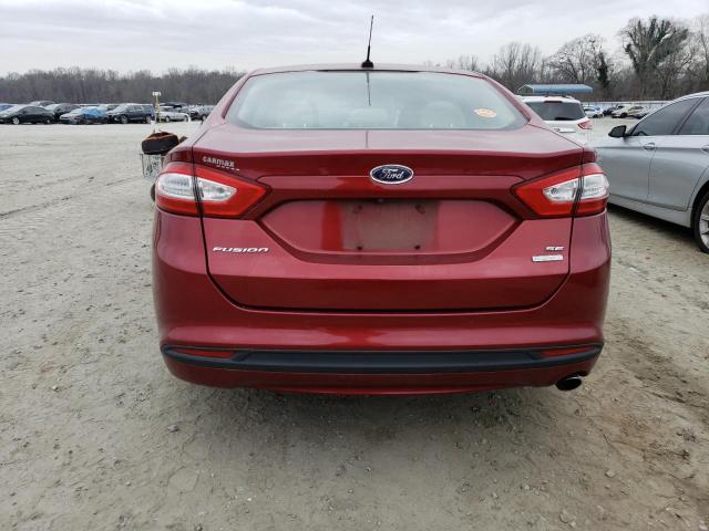 1FA6P0HD5G5126225 - 2016 FORD FUSION SE RED photo 6