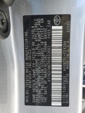 4T1G31AK7RU623662 - 2024 TOYOTA CAMRY SE NIGHT SHADE SILVER photo 12