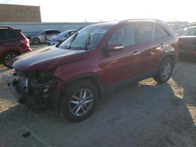 5XYKT3A66EG455568 - 2014 KIA SORENTO LX RED photo 1