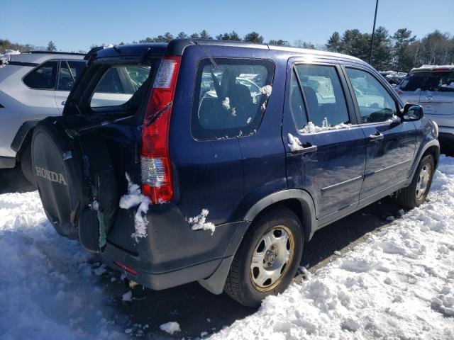 JHLRD68596C009465 - 2006 HONDA CR-V LX BLUE photo 3