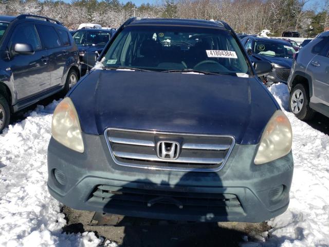 JHLRD68596C009465 - 2006 HONDA CR-V LX BLUE photo 5