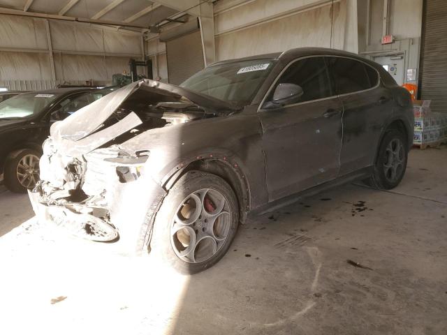 ZASFAKBNXJ7B80163 - 2018 ALFA ROMEO STELVIO TI ნაცრისფერი ფოტო 1