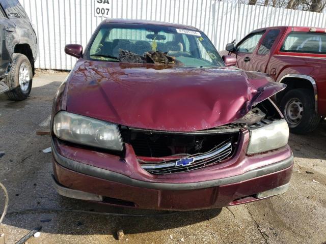 2G1WH52K639265703 - 2003 CHEVROLET IMPALA LS BURGUNDY photo 5