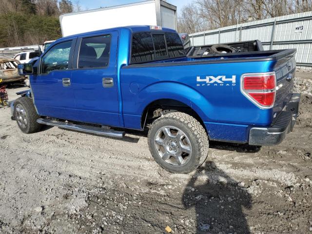 1FTFW1EF7EFA61099 - 2014 FORD F150 SUPERCREW BLUE photo 2