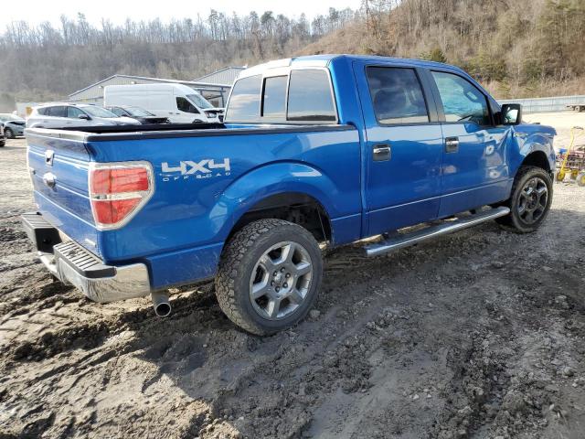 1FTFW1EF7EFA61099 - 2014 FORD F150 SUPERCREW BLUE photo 3