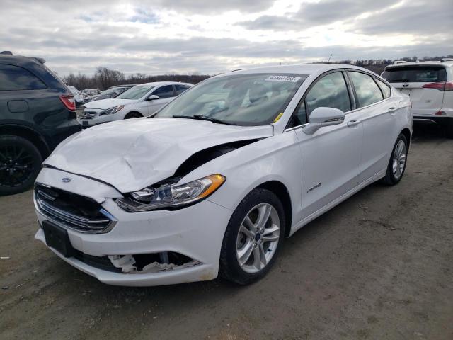 3FA6P0LU7JR270161 - 2018 FORD FUSION SE HYBRID WHITE photo 1