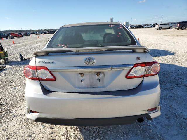 2T1BU4EE0BC567780 - 2011 TOYOTA COROLLA BASE SILVER photo 6