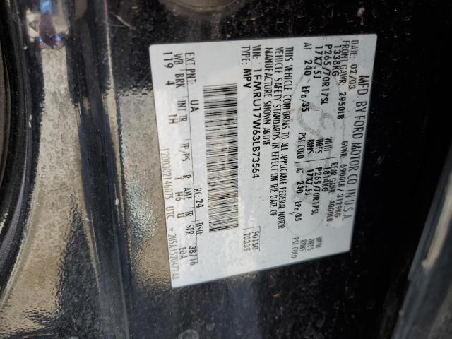 1FMRU17W63LB73564 - 2003 FORD EXPEDITION EDDIE BAUER BLACK photo 13