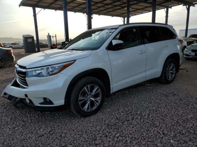 5TDJKRFH3FS132336 - 2015 TOYOTA HIGHLANDER XLE WHITE photo 1
