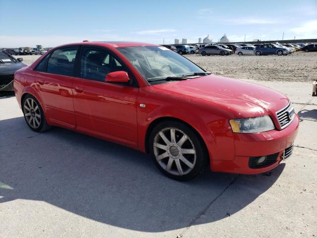 WAULC68E44A166803 - 2004 AUDI A4 1.8T QUATTRO RED photo 4