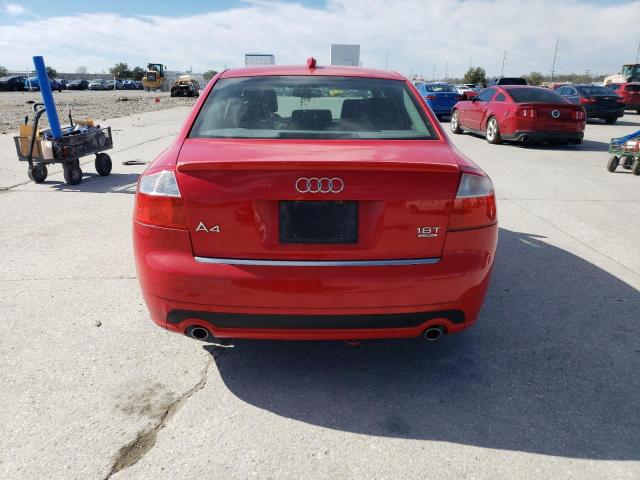 WAULC68E44A166803 - 2004 AUDI A4 1.8T QUATTRO RED photo 6