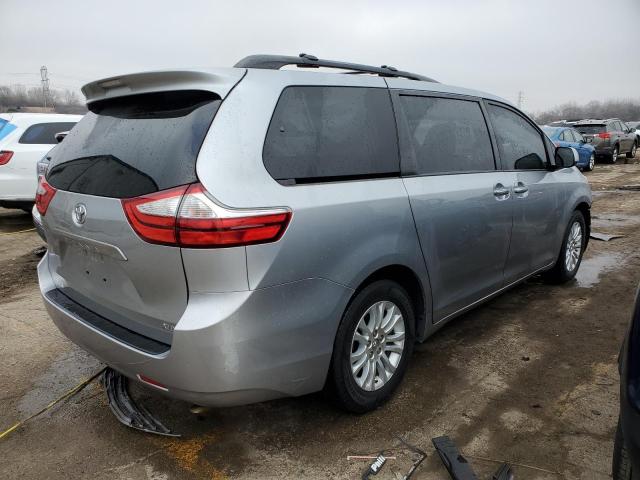 5TDYK3DC7GS760632 - 2016 TOYOTA SIENNA XLE SILVER photo 3