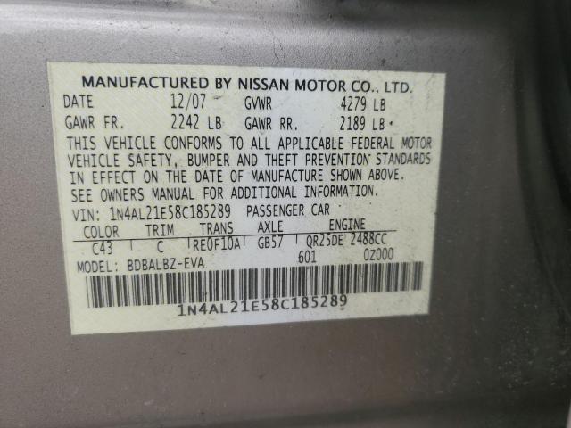 1N4AL21E58C185289 - 2008 NISSAN ALTIMA 2.5 GOLD photo 12