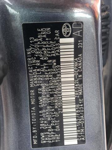 2T1BU4EE9DC126359 - 2013 TOYOTA COROLLA BASE CHARCOAL photo 13