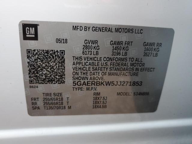 5GAERBKW5JJ271853 - 2018 BUICK ENCLAVE ESSENCE 白色 照片 14