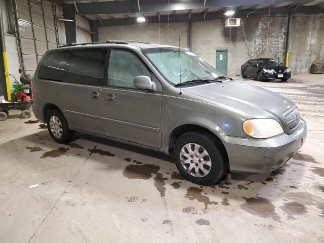 KNDUP131356628761 - 2005 KIA SEDONA EX GRAY photo 4