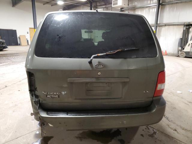 KNDUP131356628761 - 2005 KIA SEDONA EX GRAY photo 6