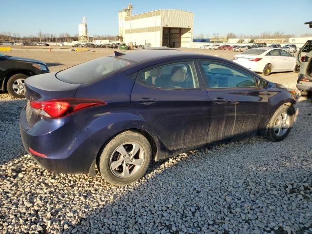 5NPDH4AE5EH520927 - 2014 HYUNDAI ELANTRA SE BLUE photo 3