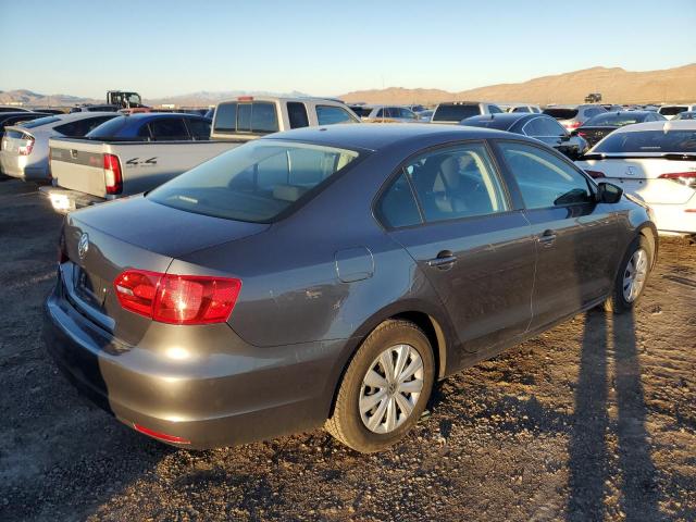 3VW2K7AJ2EM405197 - 2014 VOLKSWAGEN JETTA BASE GRAY photo 3