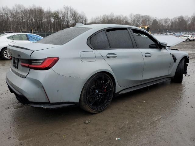 WBS33AY0XMFL23692 - 2021 BMW M3 COMPETITION GRAY photo 3